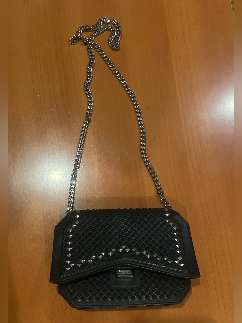 Givenchy Black Studded Chain Crossbody Bag